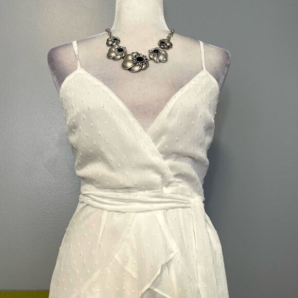 Hello Molly White Ice Cold Mini Ruffle Dress NEW Small 4 - Picture 2 of 6